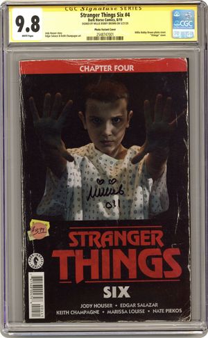CGC SS 9.8 STRANGER THINGS #1 COMIC SIGNED BY MILLIE BOBBY BROWN DARK HORSE