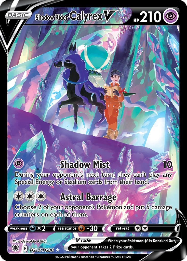 Shadow Rider Calyrex V (TG17) - Astral Radiance Trainer Gallery Pokémon Card