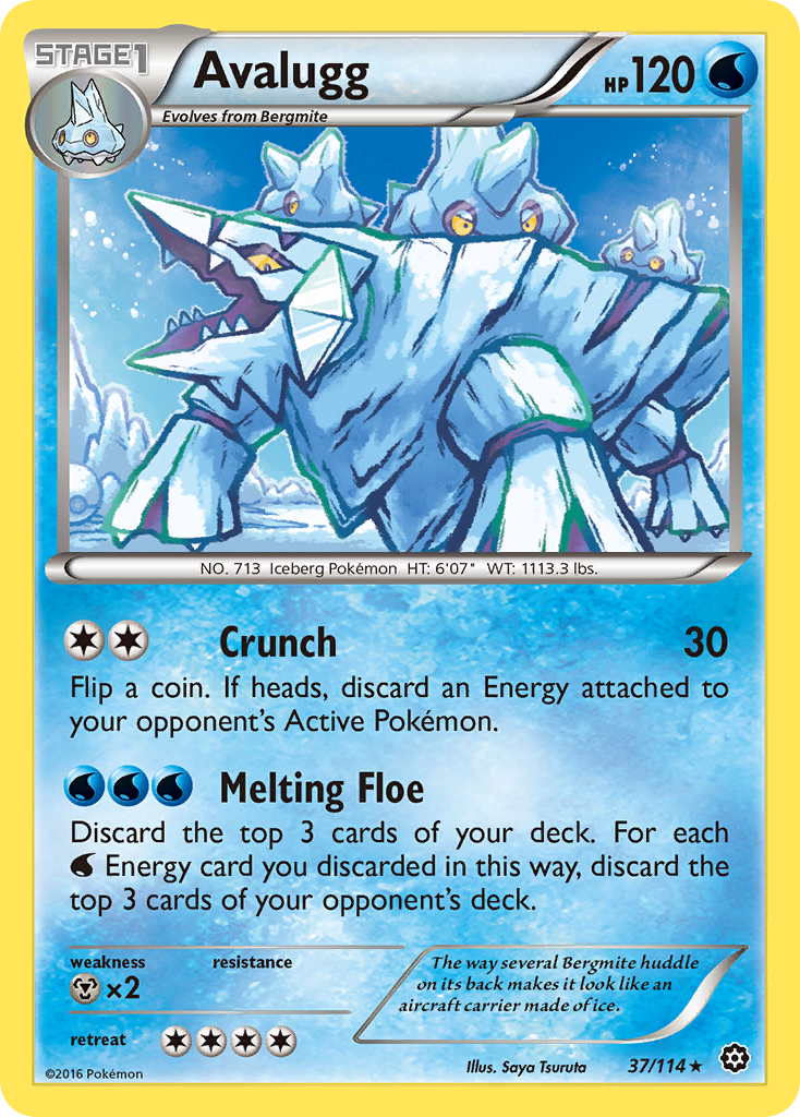 Avalugg (37/114) - Steam Siege Pokémon Card