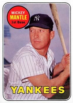 Mickey Mantle 1969 Topps #500 (Last Name Yellow) Sports Card