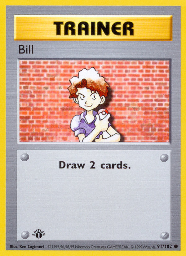 Bill (Trainer) (91/102) - Base (1st Edition) Pokémon Card