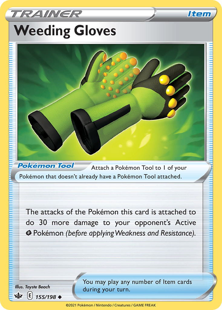 Weeding Gloves (Trainer: Pokémon Tool) (155/198) - Chilling Reign Pokémon Card