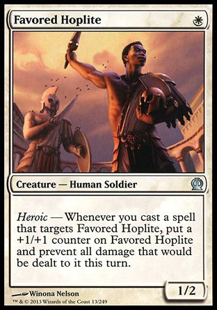 Favored Hoplite (Theros) Trading Card