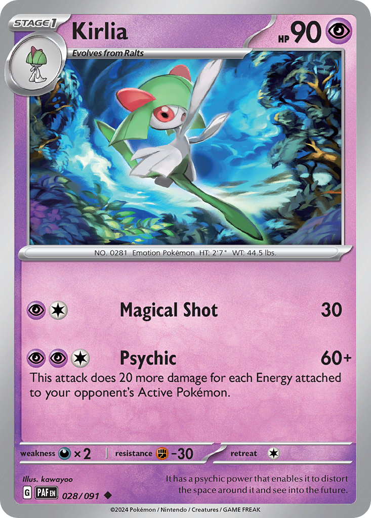 Kirlia (28/91) - Paldean Fates Pokémon Card