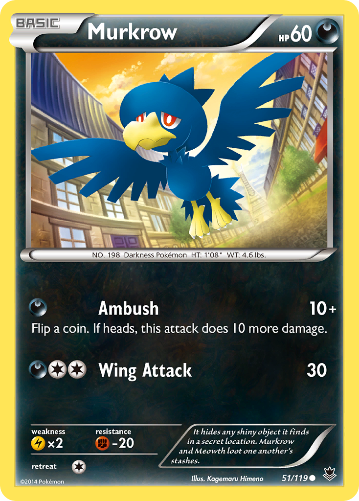 Murkrow (51/119) - Phantom Forces Pokémon Card