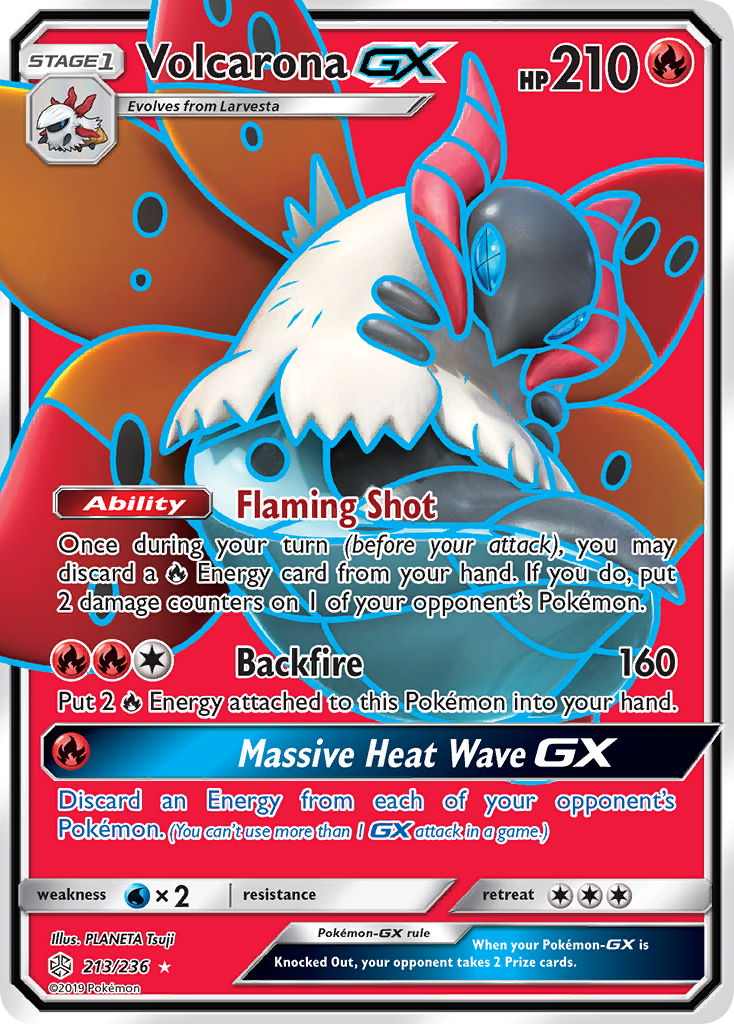 Volcarona GX (213/236) - Cosmic Eclipse Pokémon Card