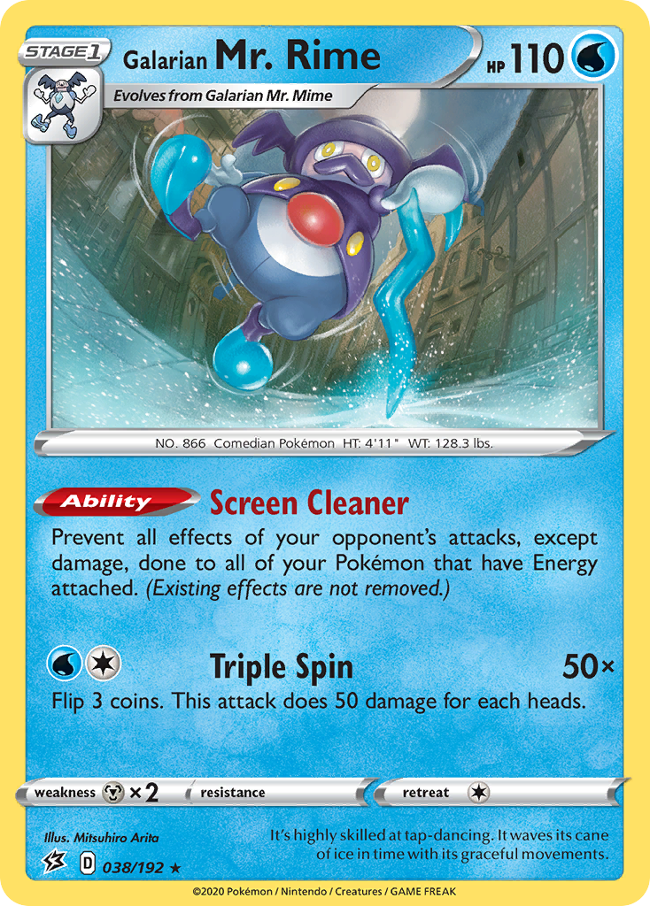 Galarian Mr. Rime (38/192) - Rebel Clash Pokémon Card