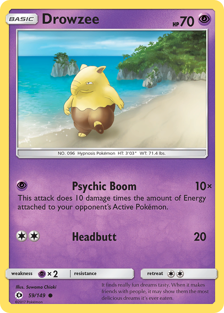 Drowzee (59/149) - Sun & Moon Pokémon Card