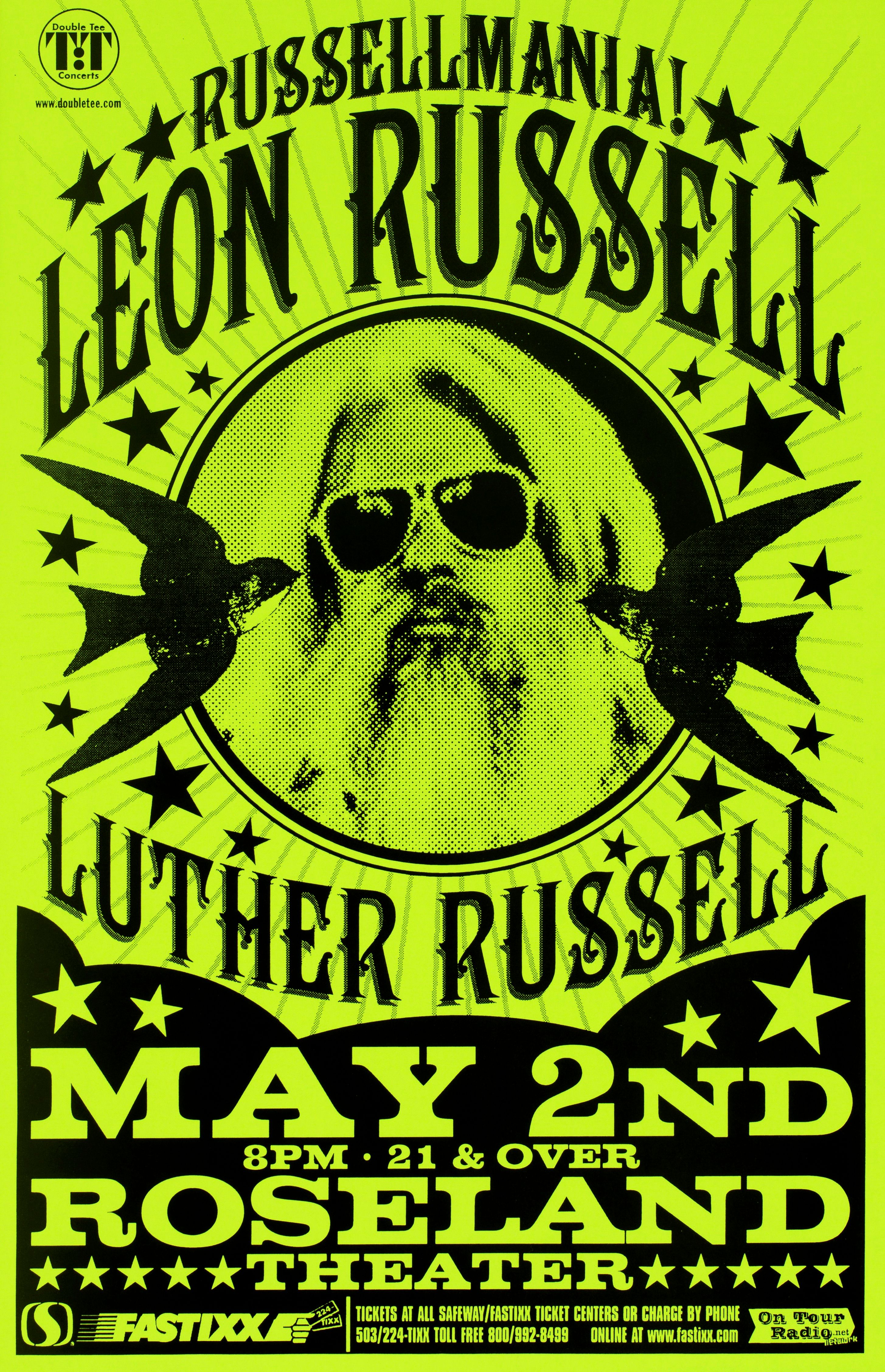 MXP-274.5 Leon Russell Roseland Theater 2001 Concert Poster