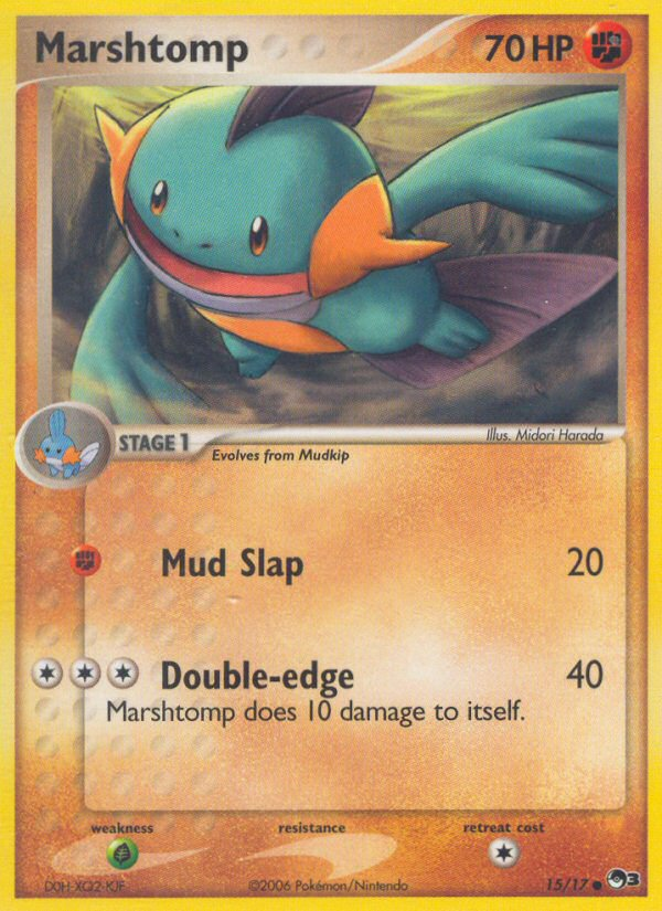 Marshtomp (15/17) - POP Series 3 Pokémon Card