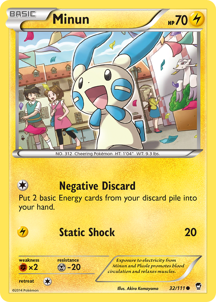 Minun (32/111) - Furious Fists Pokémon Card