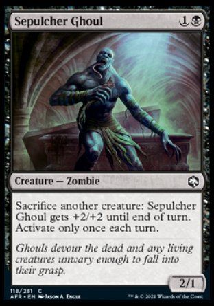 Sepulcher Ghoul (Dungeons & Dragons: Adventures in the Forgotten Realms) Trading Card