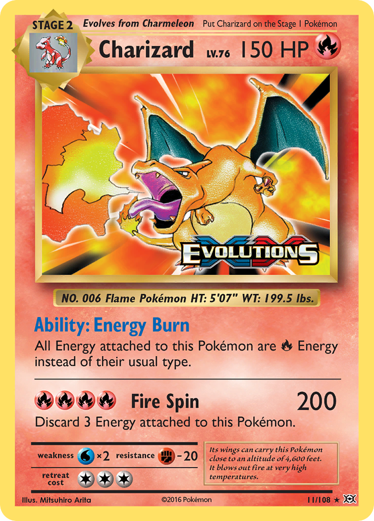 Charizard (11/108) - Evolutions Pokémon Card