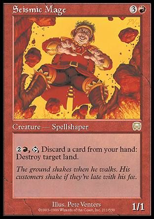 Seismic Mage (Mercadian Masques) Trading Card