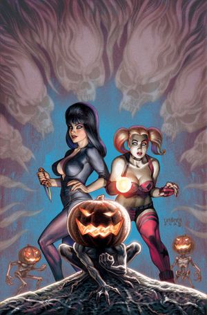 Harley Quinn X Elvira #1 (Cvr T Inc 1:30 Joseph Michael Linsner Virgin Variant)