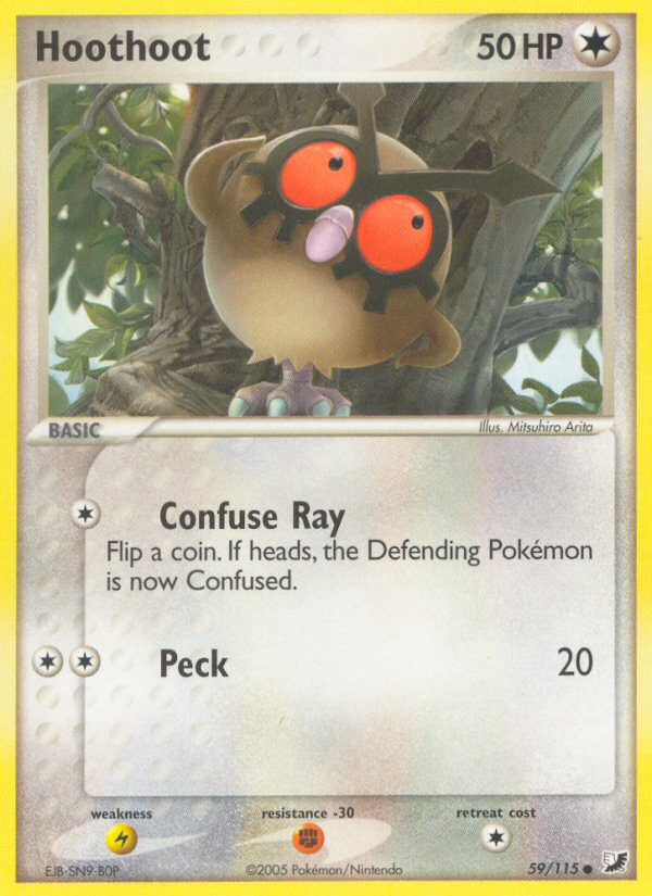 Hoothoot (59/115) - Unseen Forces Pokémon Card