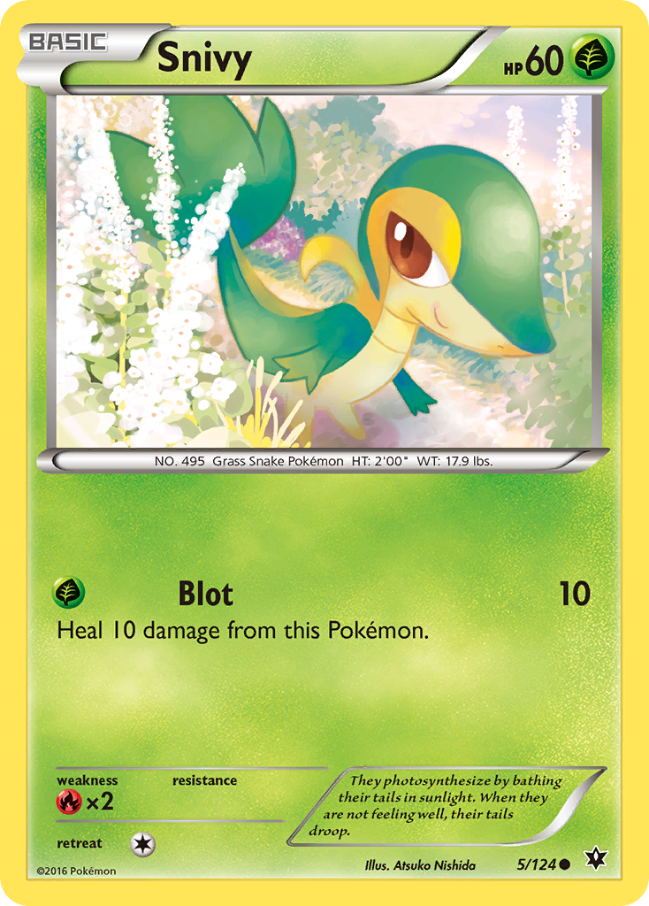 Snivy (5/124) - Fates Collide Pokémon Card