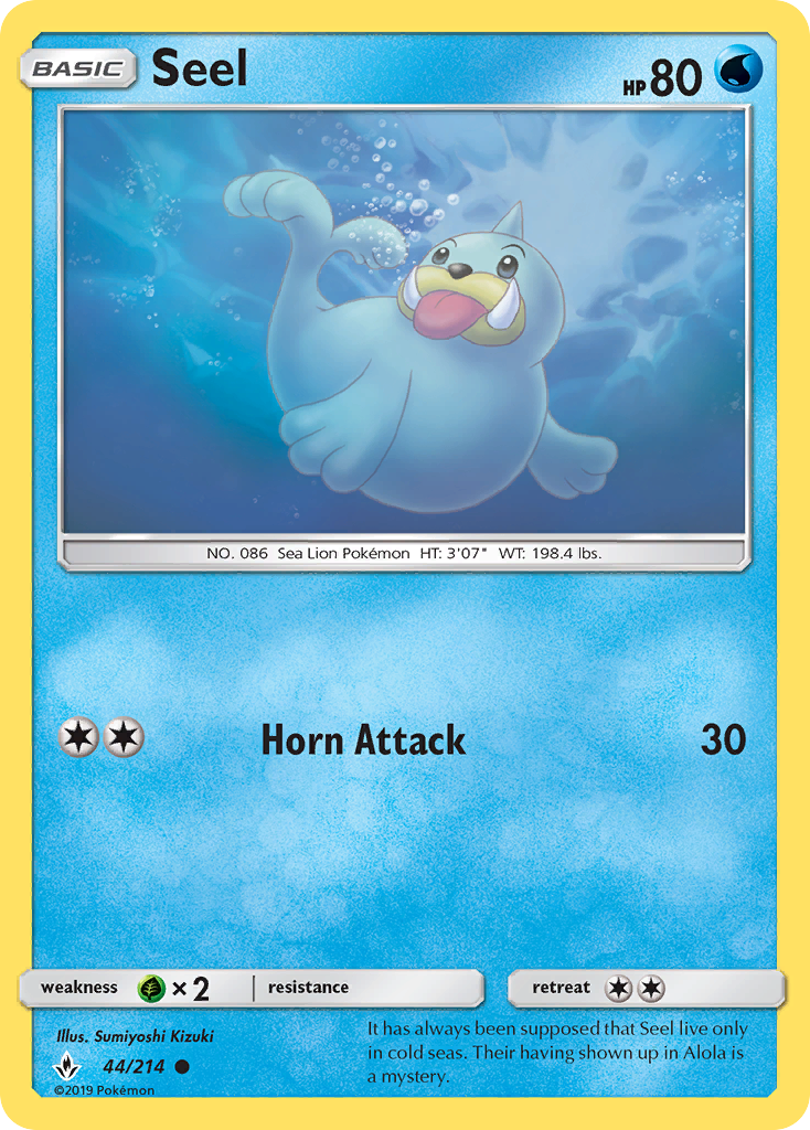 Seel (44/214) - Unbroken Bonds Pokémon Card