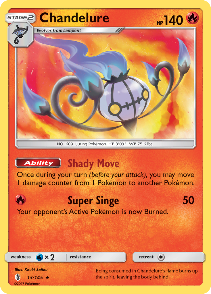 Chandelure (13/145) - Guardians Rising Pokémon Card