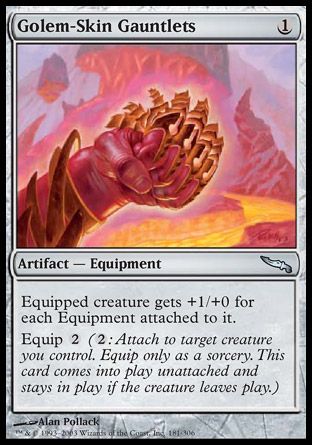 Golem-Skin Gauntlets (Mirrodin) Trading Card