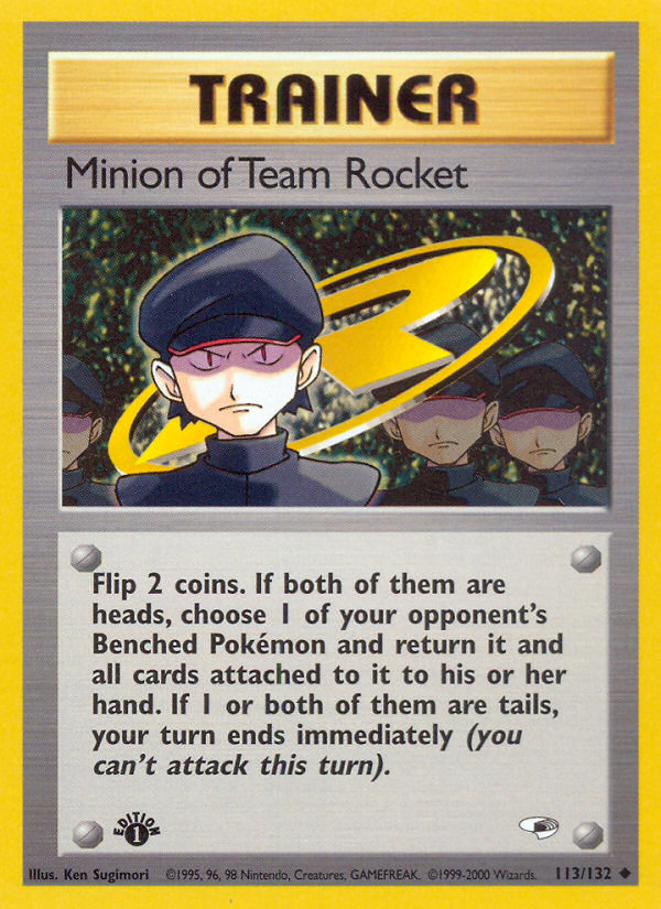 Minion of Team Rocket (Trainer) (113/132) - Gym Heroes (1st Edition) Pokémon Card