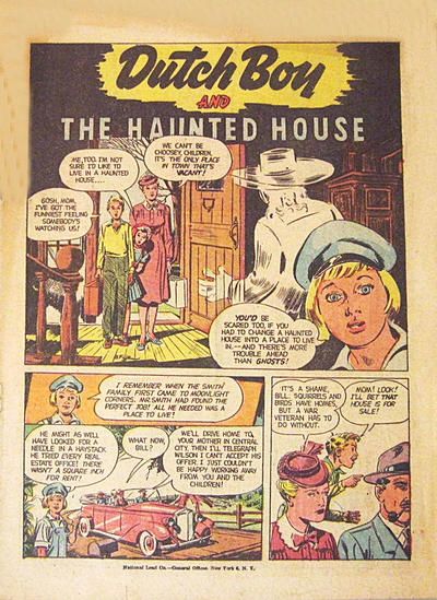 Dutch Boy and the Haunted House Comic