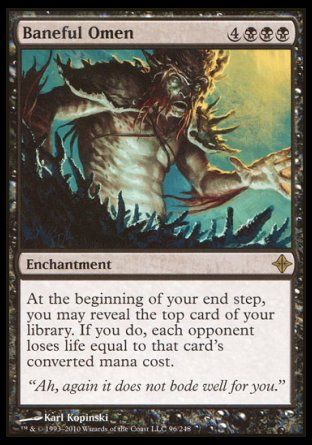 Baneful Omen (Rise of the Eldrazi) Trading Card