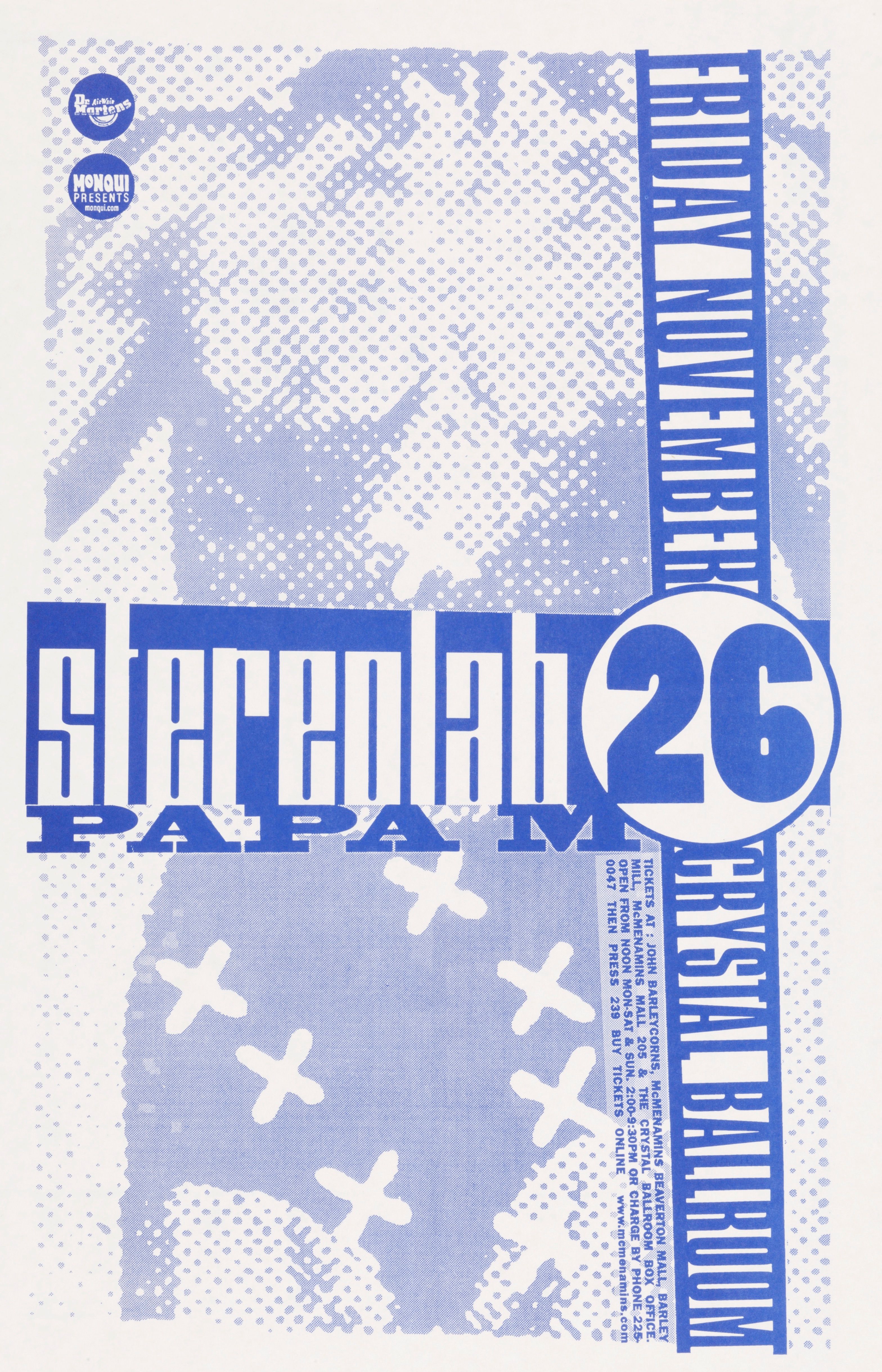 MXP-32.3 Stereolab Crystal Ballroom 1999 Concert Poster