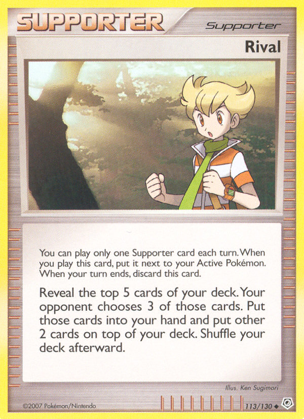 Rival (Trainer: Supporter) (113/130) - Diamond & Pearl Pokémon Card