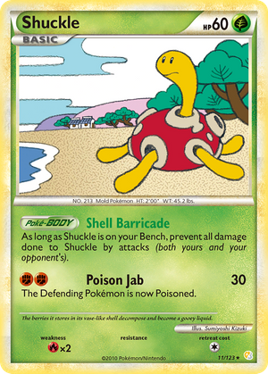 Shuckle (11/123) - HeartGold & SoulSilver (Reverse Holo)