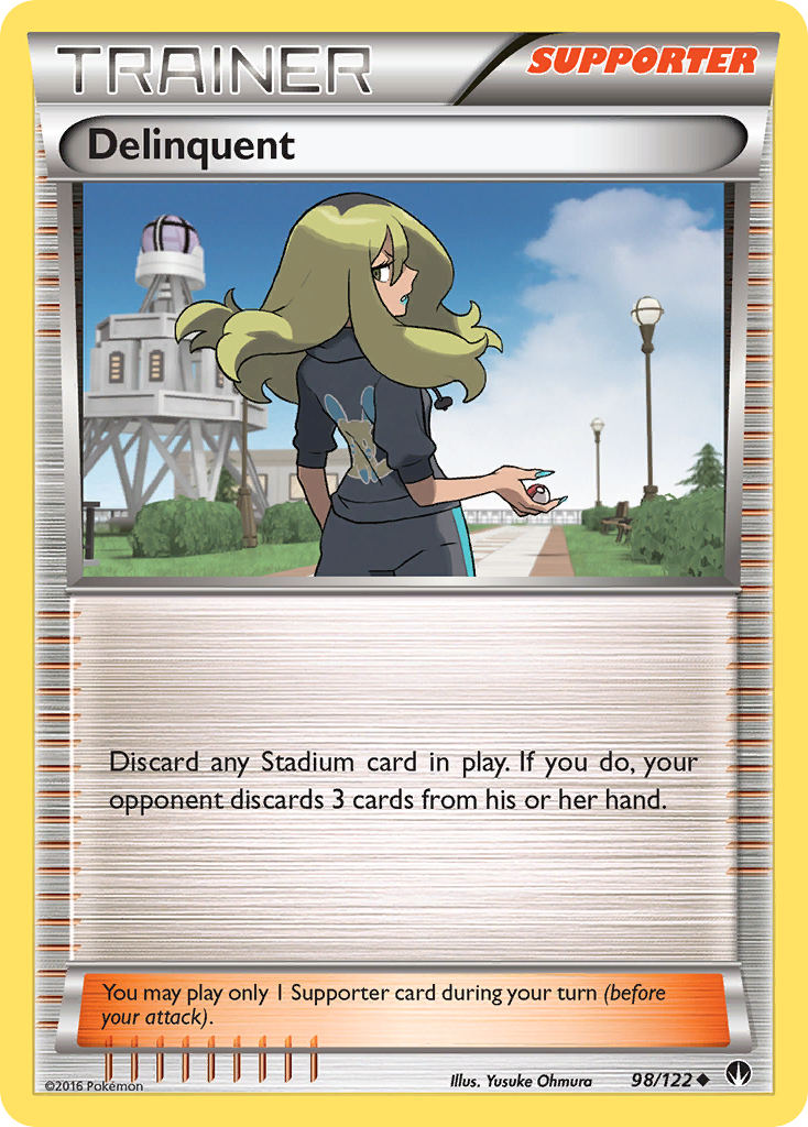 Delinquent (Trainer: Supporter) (98/122) - BREAKpoint Pokémon Card