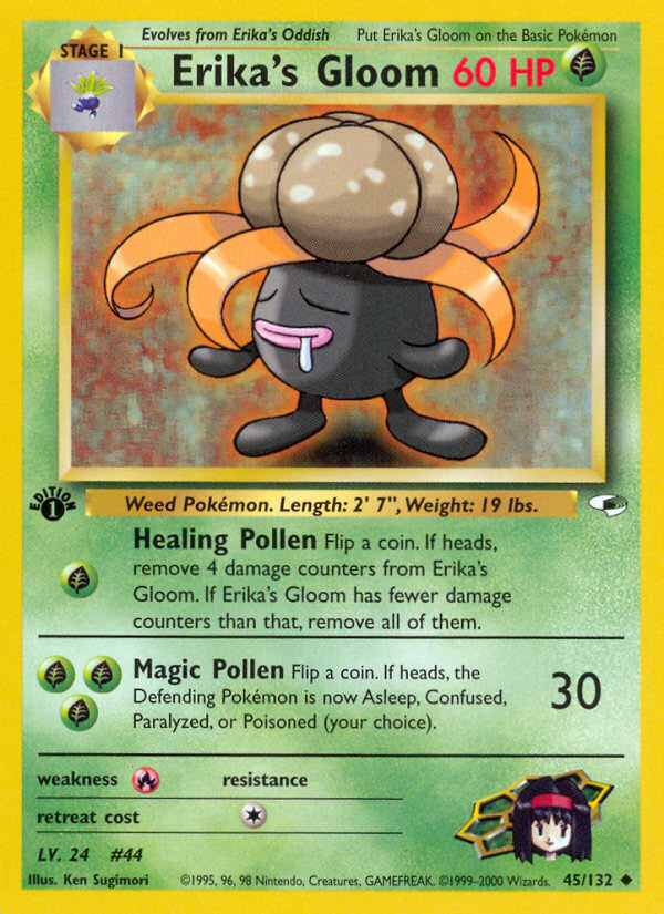 Erika's Gloom (45/132) - Gym Heroes (1st Edition) Pokémon Card