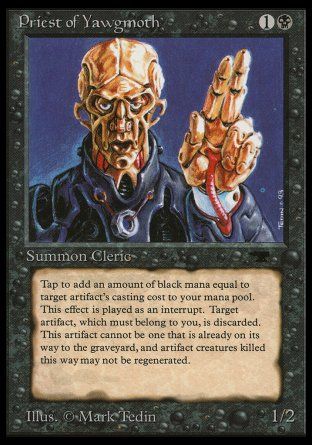 Priest of Yawgmoth (Antiquities) Trading Card