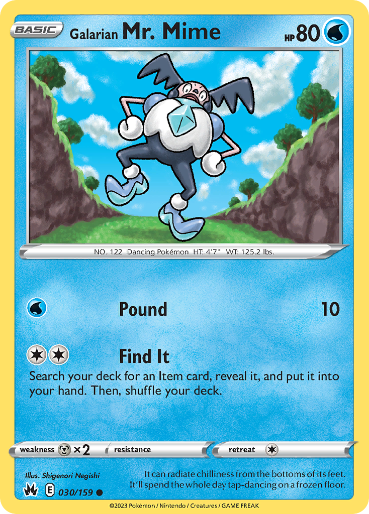 Galarian Mr. Mime (30/159) - Crown Zenith Pokémon Card