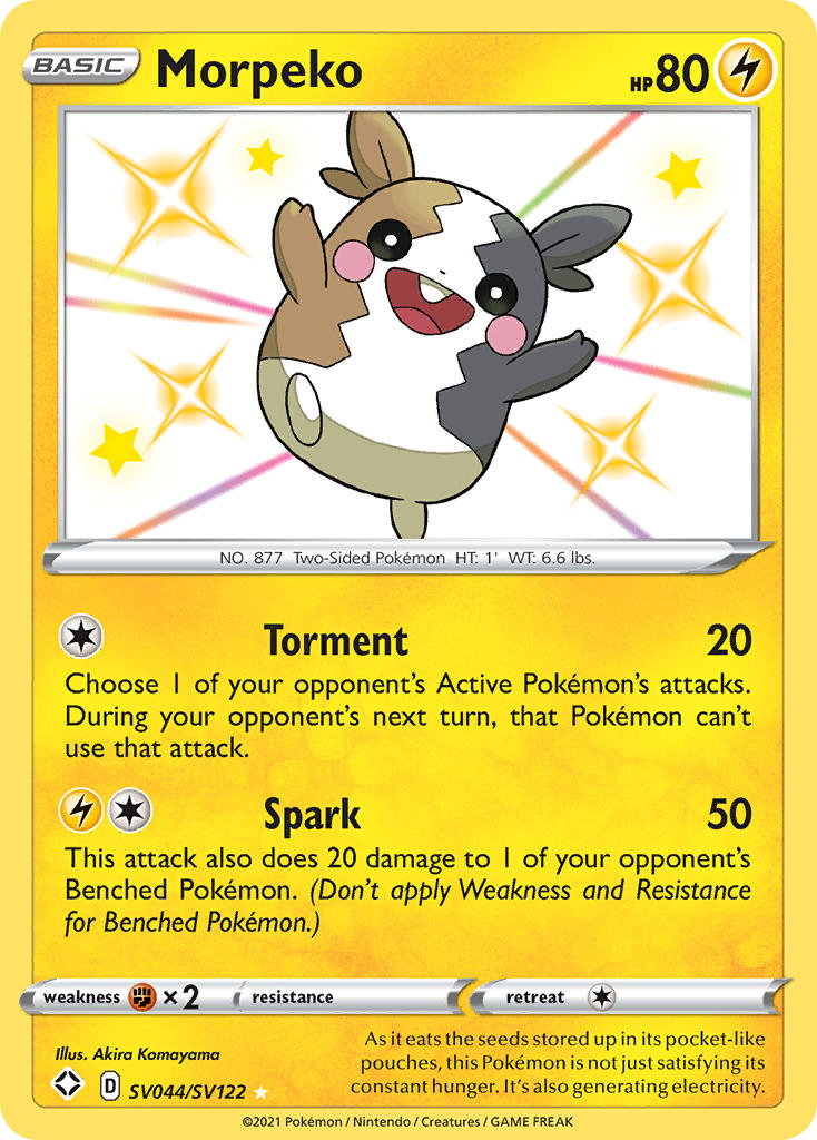 Morpeko (SV044) - Shining Fates Shiny Vault Pokémon Card