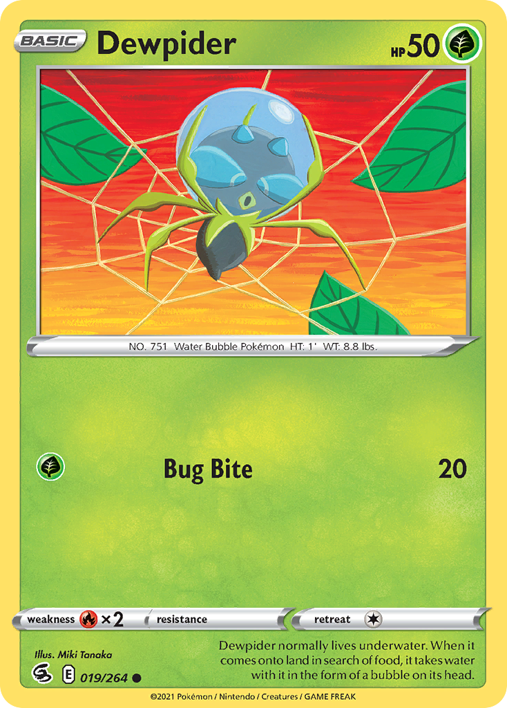 Dewpider (19/264) - Fusion Strike Pokémon Card