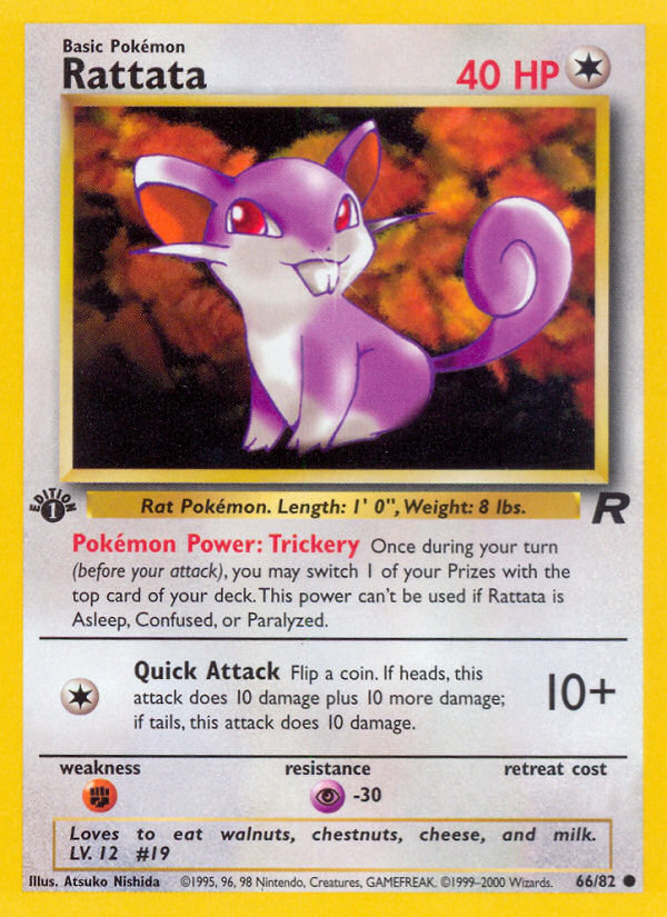 Rattata (66/82) - Team Rocket (1st Edition) Pokémon Card