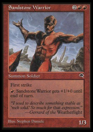 Sandstone Warrior (Tempest) Trading Card