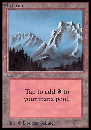 Mountain (Blue Sky) (Alpha) Trading Card