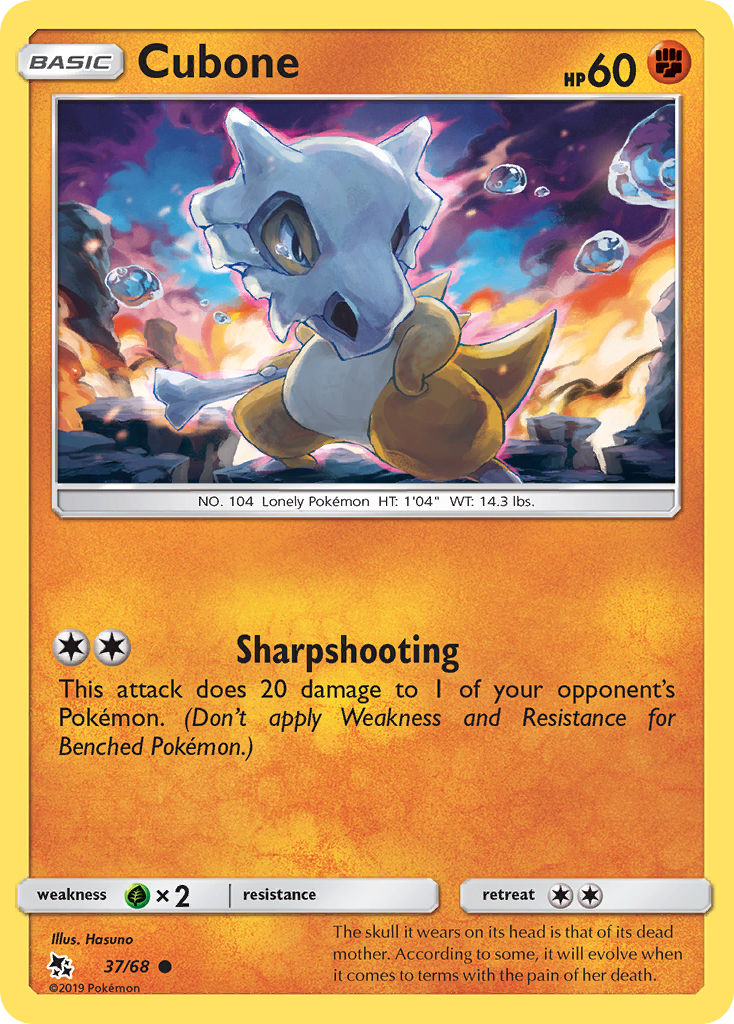 Cubone (37/68) - Hidden Fates Pokémon Card