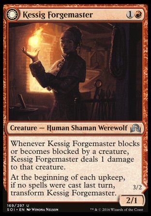 Kessig Forgemaster (Shadows over Innistrad) Trading Card