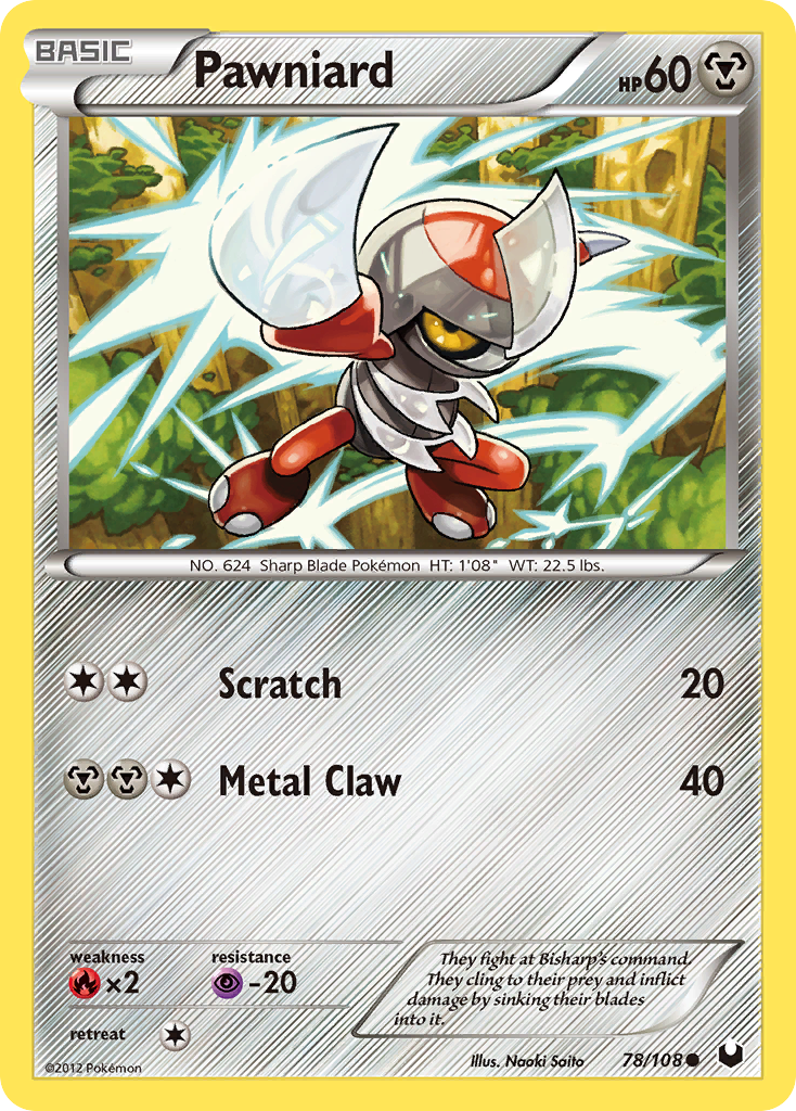 Pawniard (78/108) - Dark Explorers Pokémon Card