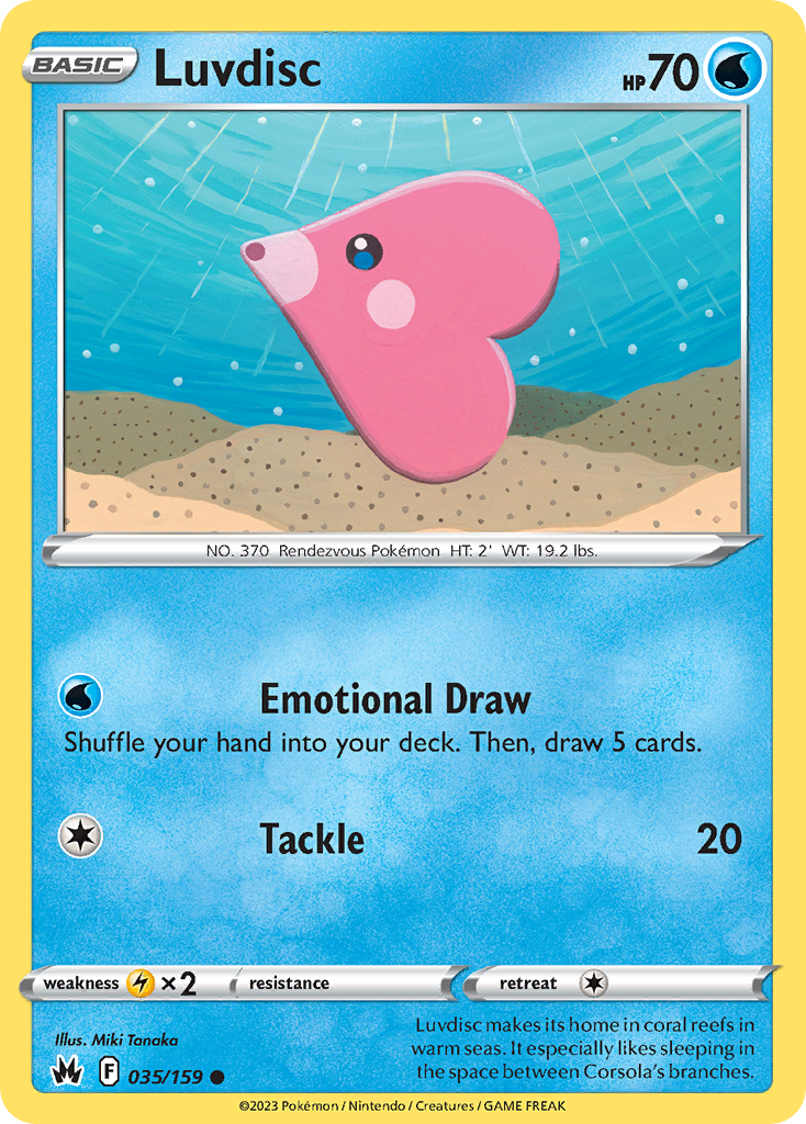 Luvdisc (35/159) - Crown Zenith Pokémon Card