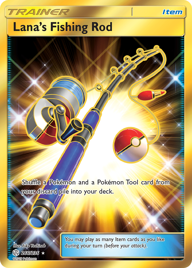 Lana's Fishing Rod (Trainer: Item) (266/236) - Cosmic Eclipse Pokémon Card