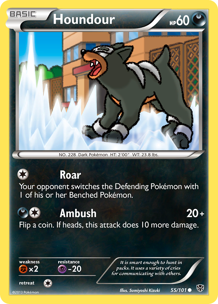 Houndour (55/101) - Plasma Blast Pokémon Card