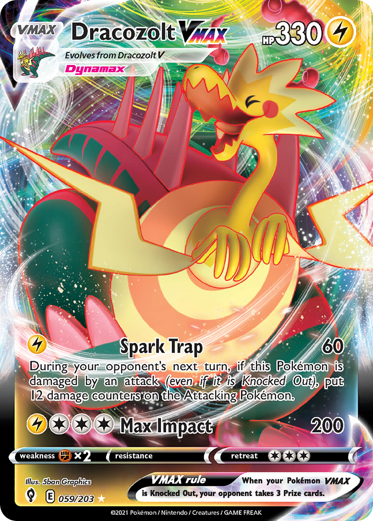 Dracozolt VMAX (59/203) - Evolving Skies Pokémon Card