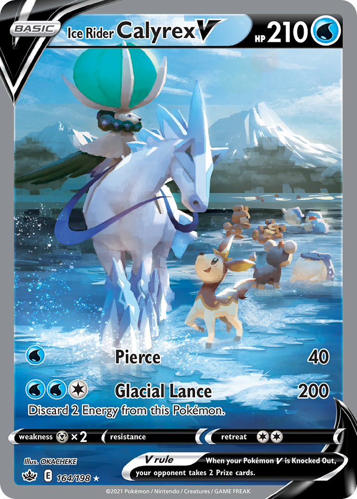 Ice Rider Calyrex V (164/198) - Chilling Reign Pokémon Card