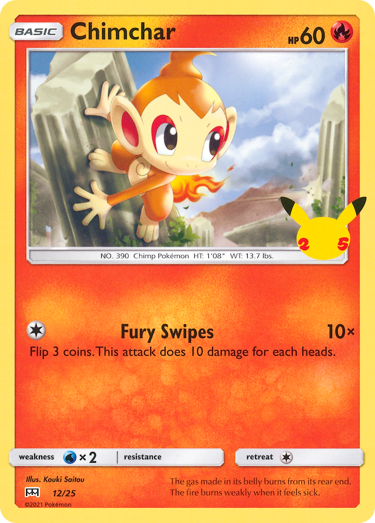 Chimchar (12/25) - McDonald's Collection 2021 Pokémon Card