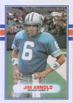 Jim Arnold 1989 Topps #362 Sports Card