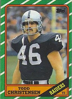 Todd Christensen 1986 Topps #64 Sports Card